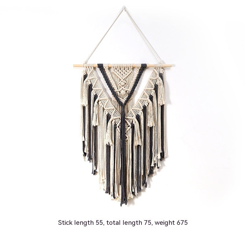 bohemian hand-woven wall tassel, view 7 - MRSLM