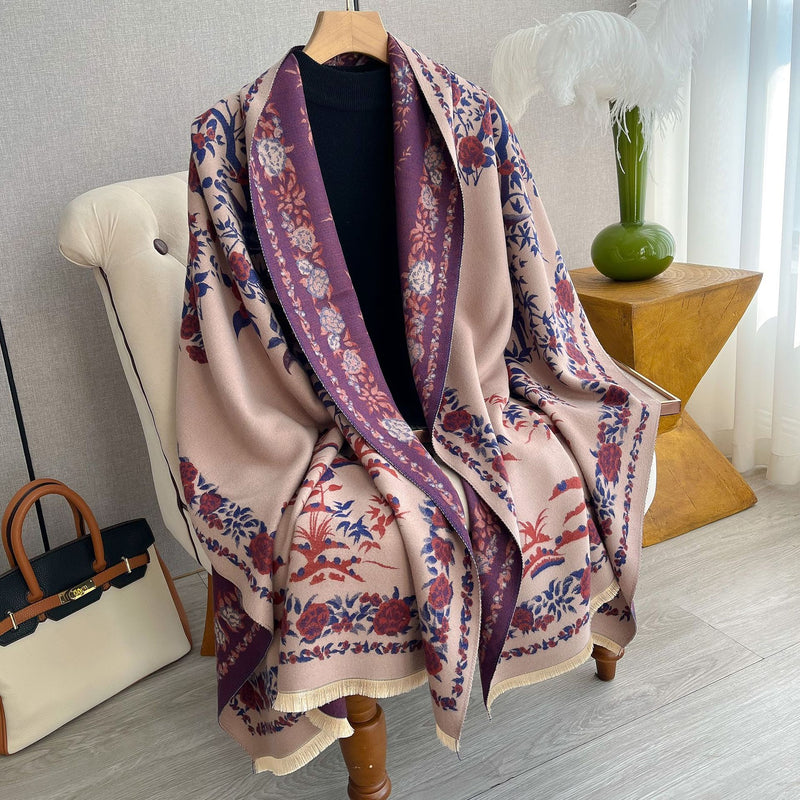 imitation cashmere tassel scarf, view 5 - MRSLM