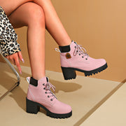 Chunky heel Martin boots, view 2 - MRSLM