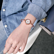 retro small gold bangle bracelet watch, view 7 - MRSLM