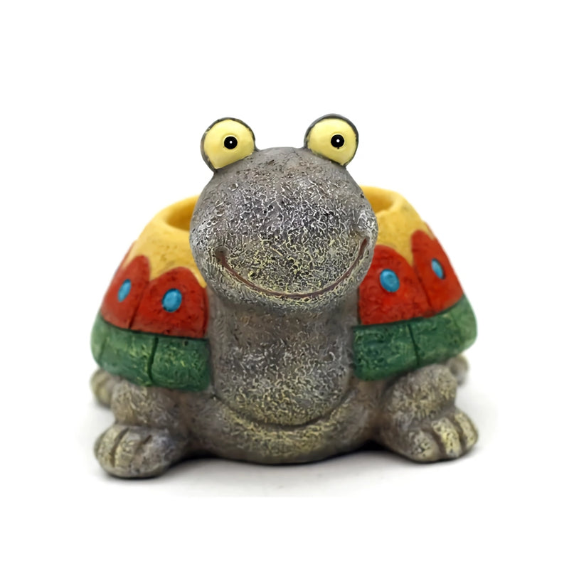 cartoon turtle planter, view 2 - MRSLM
