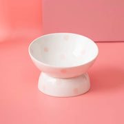 elevated ceramic pet bowl, view 5 - MRSLM