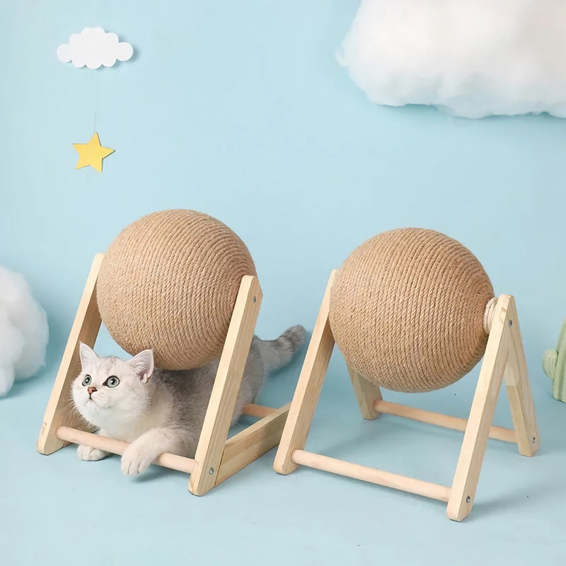 cat scratching ball toy, view 6 - MRSLM