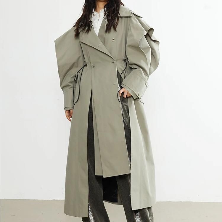 women's double-breasted trench coat - MRSLM