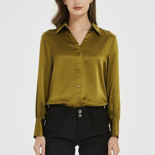 silk v-neck blouse - MRSLM