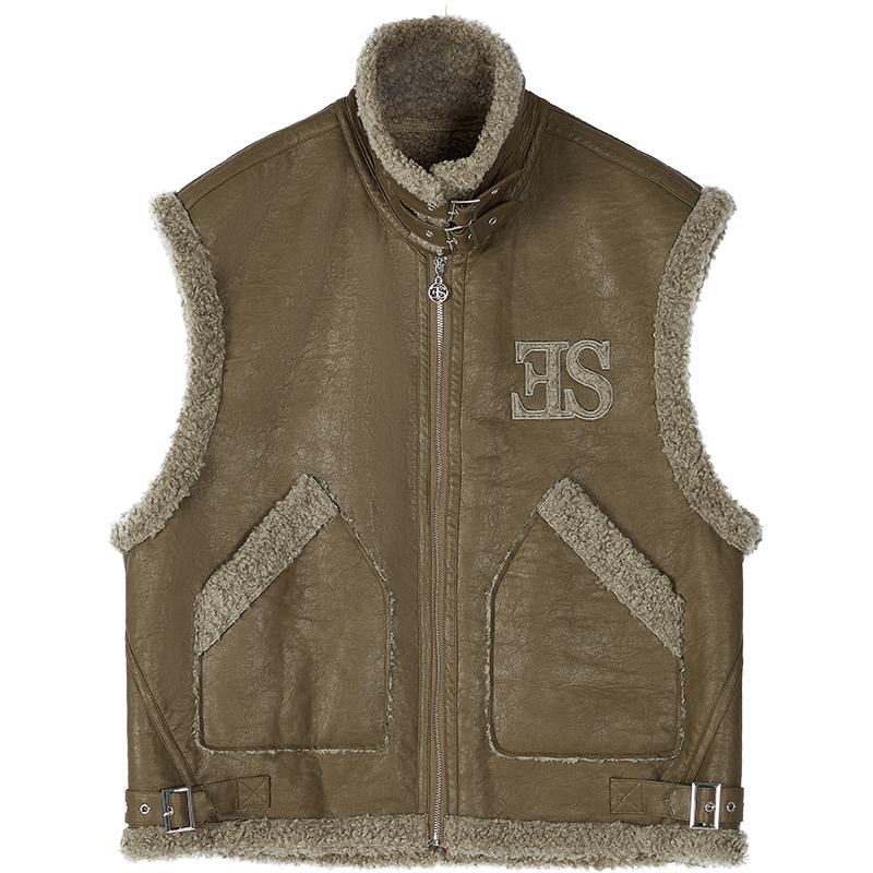 plush sleeveless vest, view 2 - MRSLM
