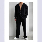 men's button shirt and trousers set, view 7 - MRSLM
