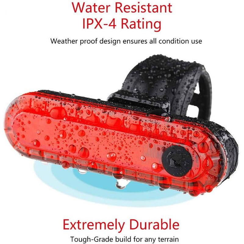 rechargeable LED bike tail light, view 8 - MRSLM