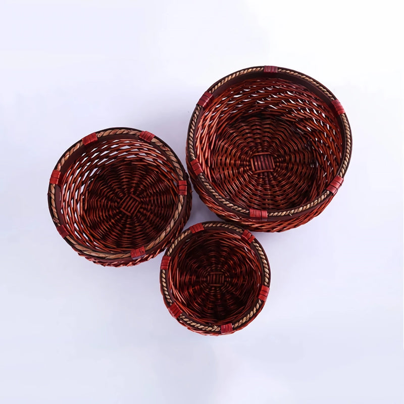 hand-woven wicker storage basket, view 4 - MRSLM