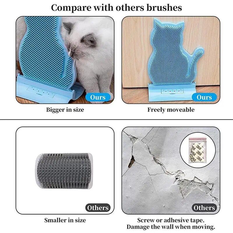 self-grooming catnip massage comb, view 9 - MRSLM