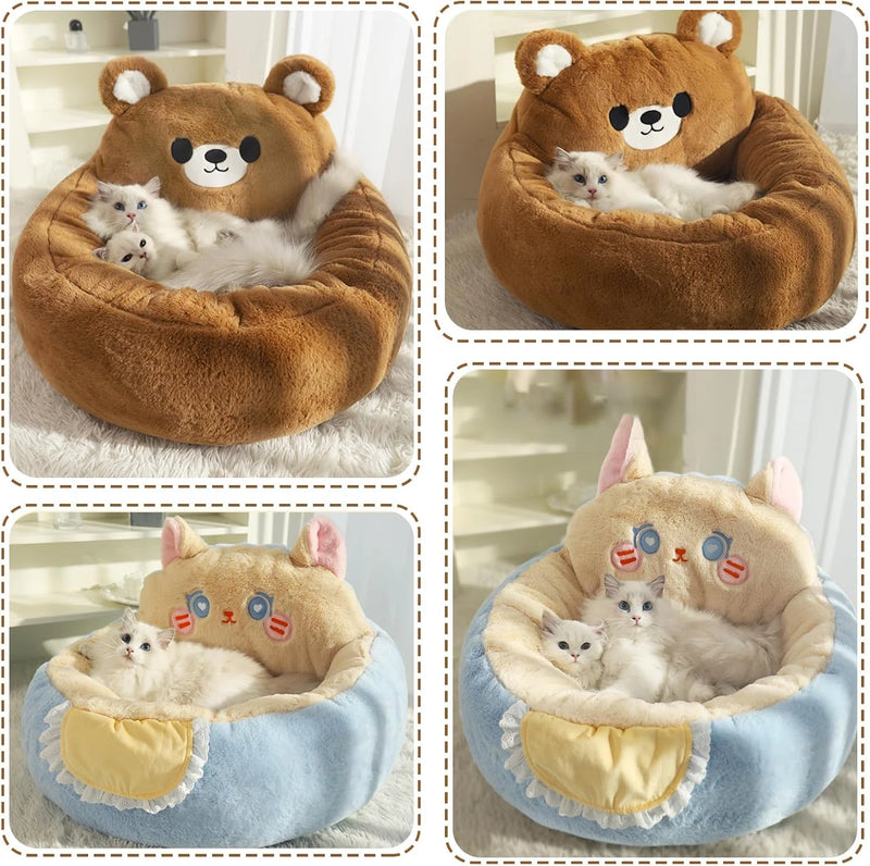 Cozy cat and small dog bed sofa, view 6 - MRSLM