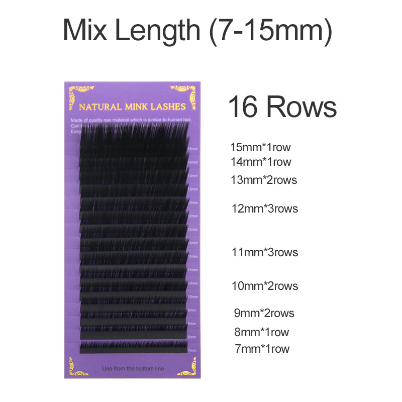 Soft curl faux mink individual eyelash extensions, view 9 - MRSLM