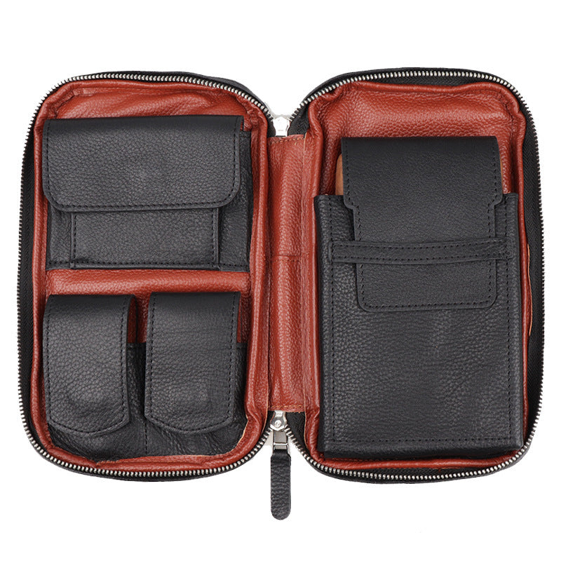 Leather cigar bag travel case, view 5 - MRSLM