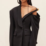 oblique shoulder women's blazer - MRSLM