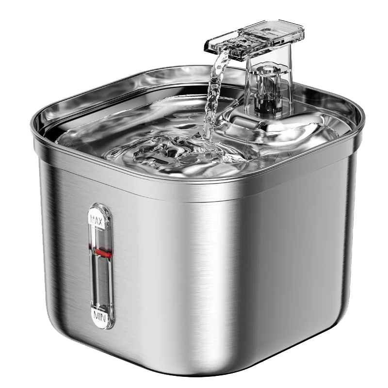 stainless steel cat water fountain, view 2 - MRSLM