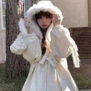 loose hooded coat, view 2 - MRSLM
