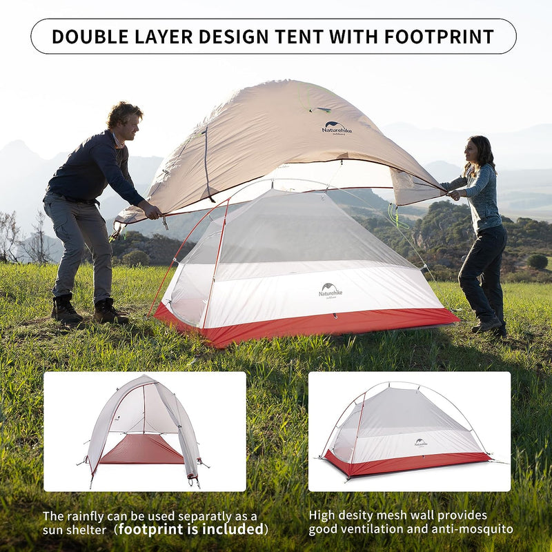 ultralight portable 1-person camping tent, view 4 - MRSLM