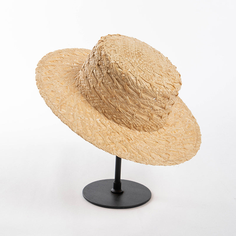 handmade raffia sun hat, view 5 - MRSLM