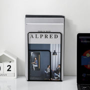 black and white iron bookends, view 14 - MRSLM