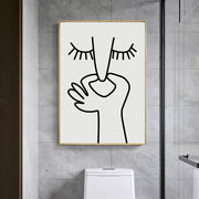 funny bathroom poster canvas print - MRSLM