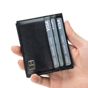 flip card holder leather wallet, view 4 - MRSLM