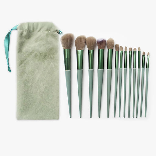 13-piece fluffy makeup brush set, view 3 - MRSLM