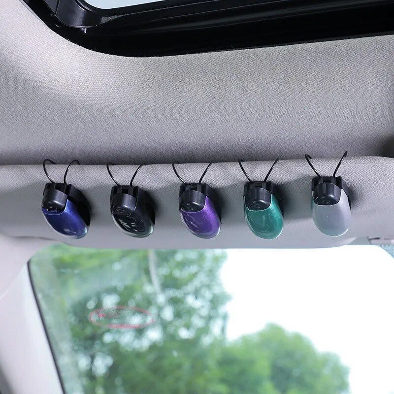 universal car visor sunglasses holder and card clip, view 11 - MRSLM