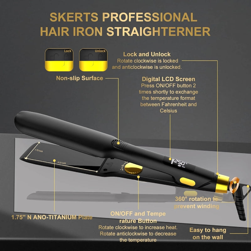 ceramic hair straightener, view 2 - MRSLM