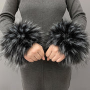 Imitation rabbit hair wrist covers, view 16 - MRSLM