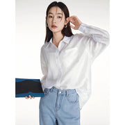 women's turn down collar office blouse, view 7 - MRSLM