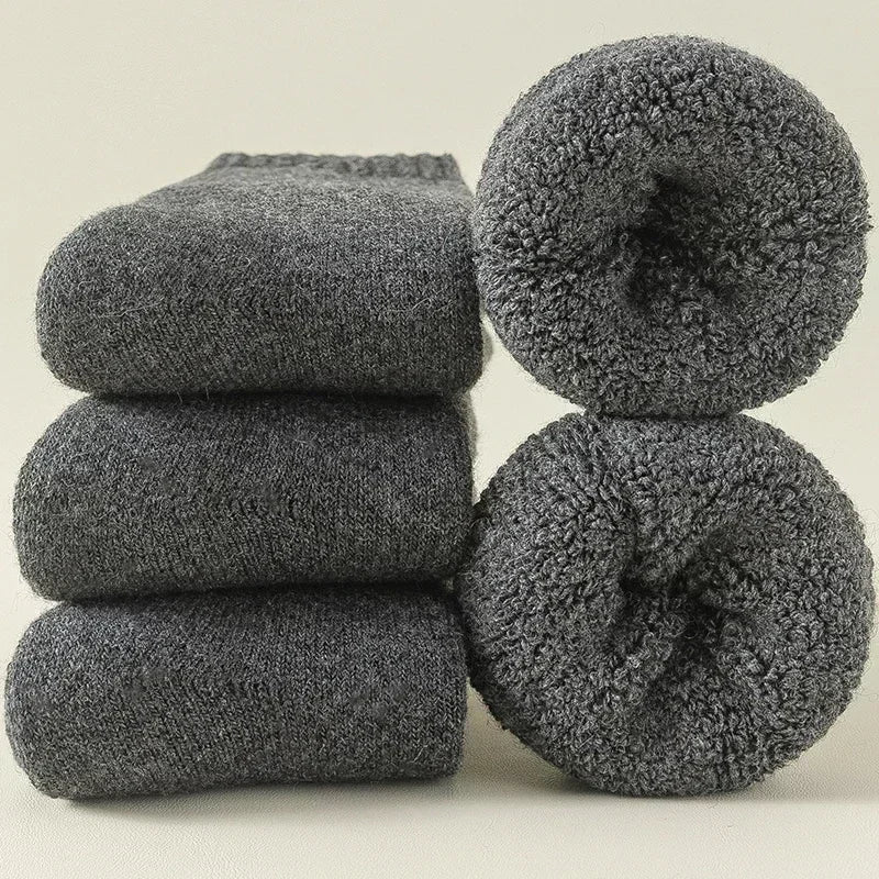 3 pairs unisex wool blend socks, view 2 - MRSLM