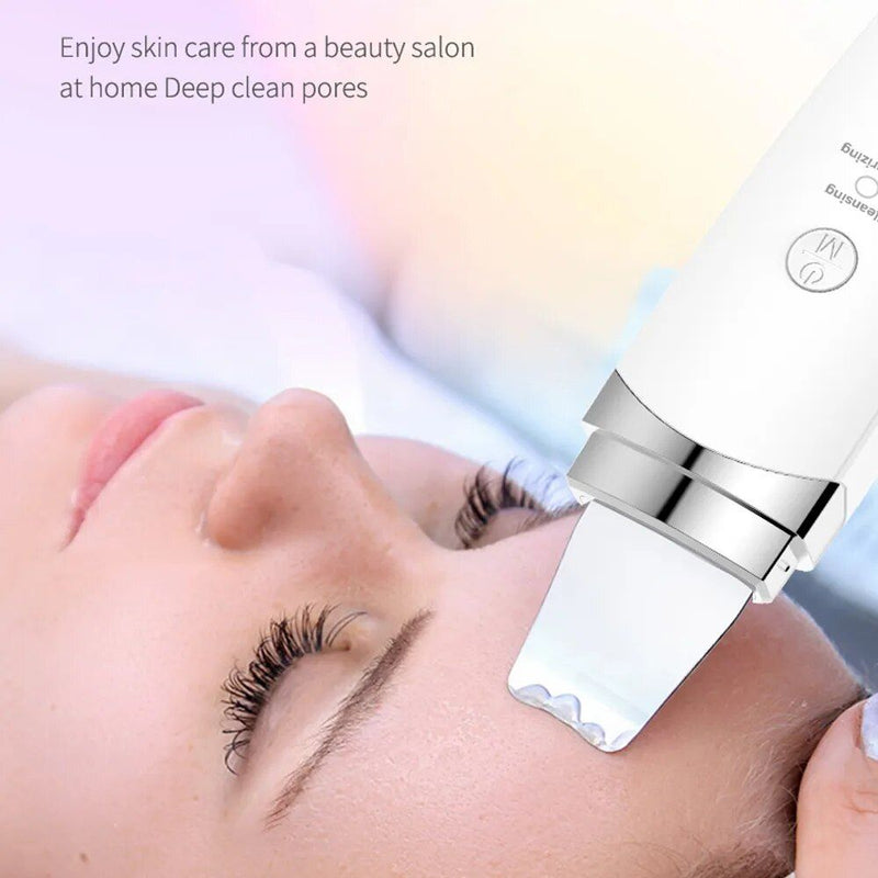 Ultrasonic facial scrubber spatula, view 3 - MRSLM