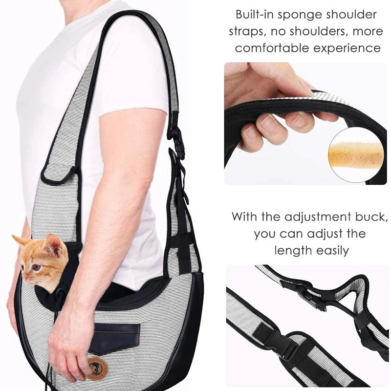 adjustable dog sling carrier, view 6 - MRSLM