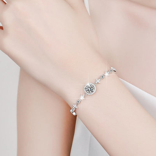 s925 silver moissanite bracelet - MRSLM