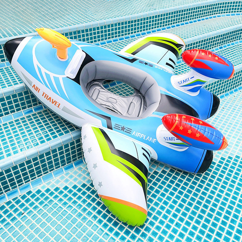 inflatable airplane swim ring with seat, view 5 - MRSLM