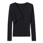 v-neck pullover sweater, view 6 - MRSLM