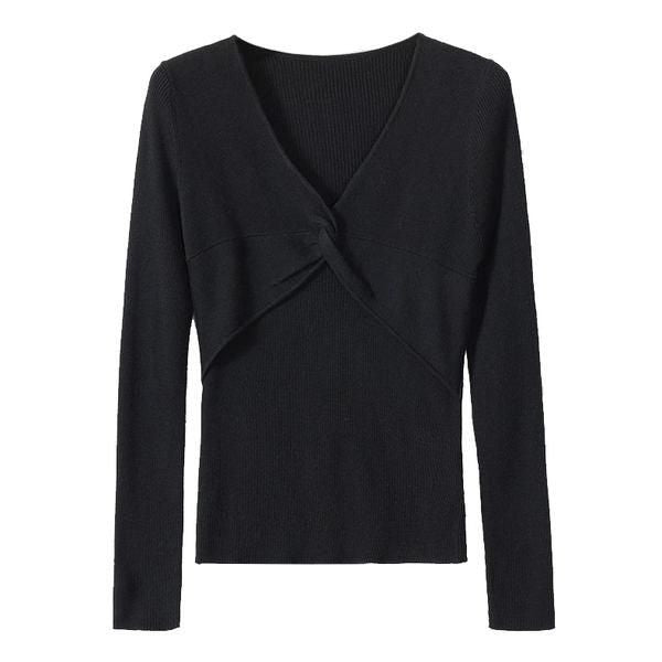 v-neck pullover sweater, view 6 - MRSLM