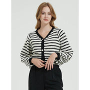 Vintage stripe knit cardigan, view 5 - MRSLM
