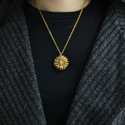 Sunflower pendant necklace, view 6 - MRSLM