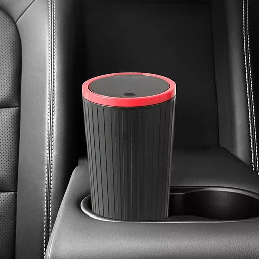 compact car trash can with click-open cover - MRSLM