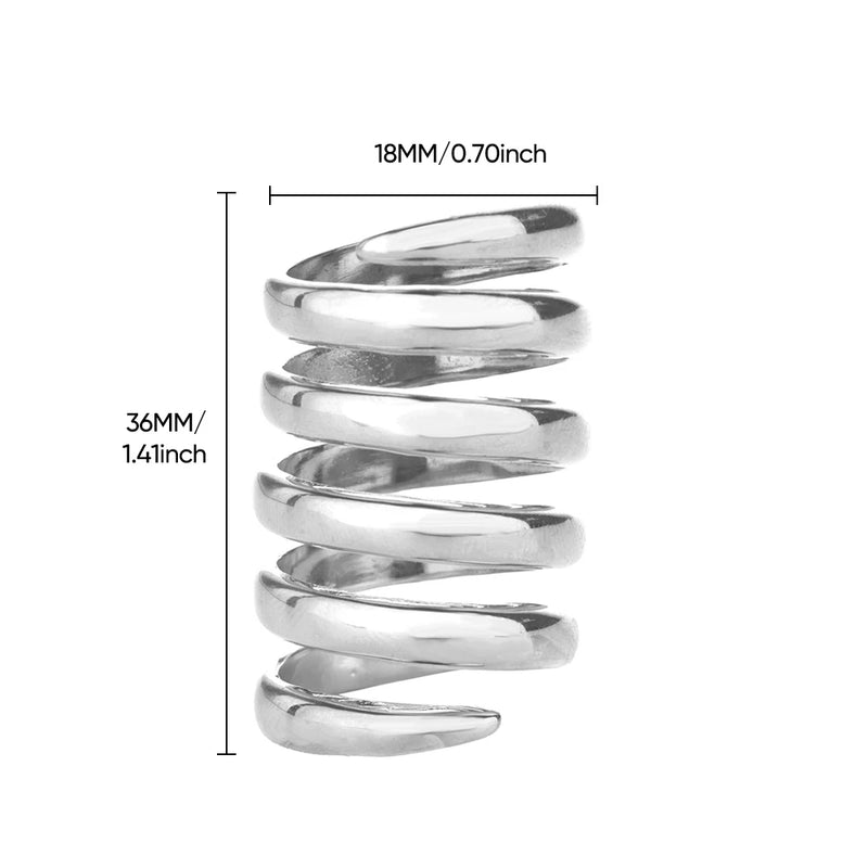multi-layer twist stainless steel ring, view 2 - MRSLM