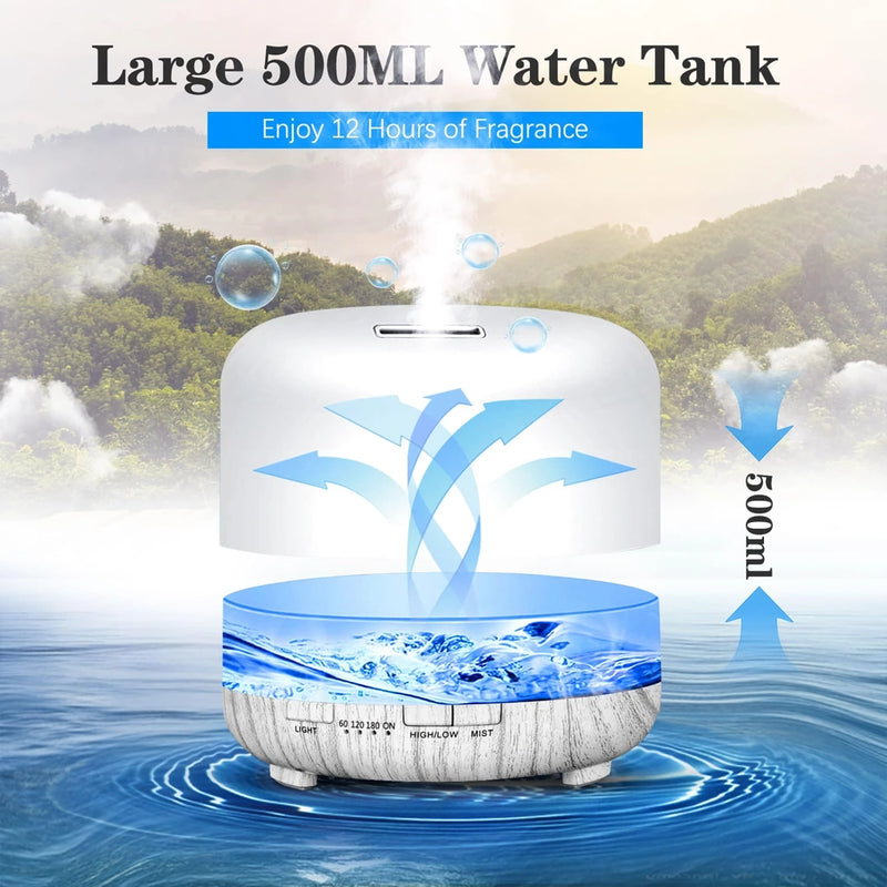 500ml wood grain aroma diffuser, view 5 - MRSLM