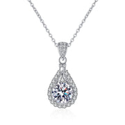 moissanite 925 silver necklace for women, view 6 - MRSLM