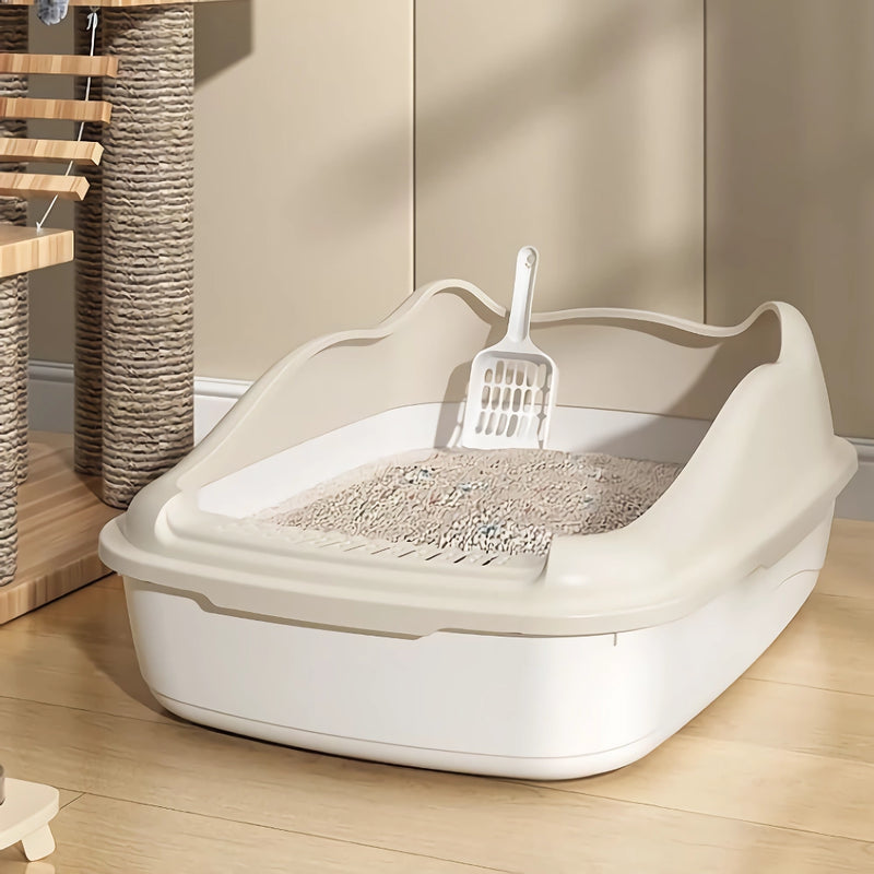 semi-closed cat litter box with scoop, view 7 - MRSLM