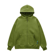 unisex fleece lined zip up hoodie, view 5 - MRSLM