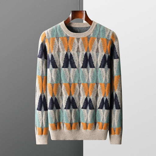 retro contrast knit sweater - MRSLM