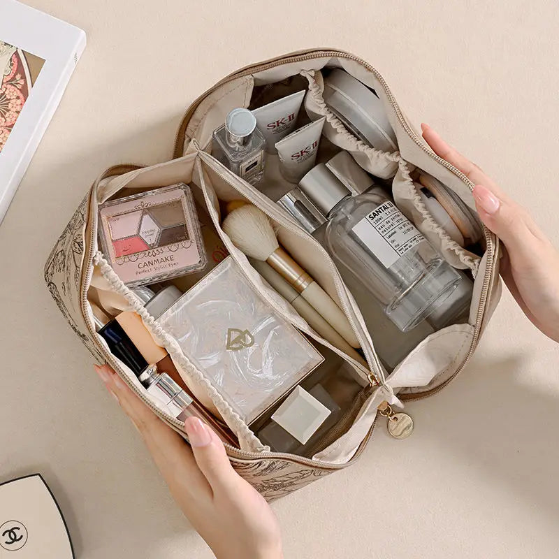 Large capacity waterproof travel makeup organizer, view 8 - MRSLM