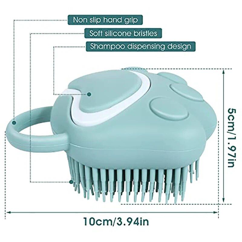 silicone pet bath brush, view 10 - MRSLM