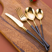 black gold cutlery set, view 4 - MRSLM