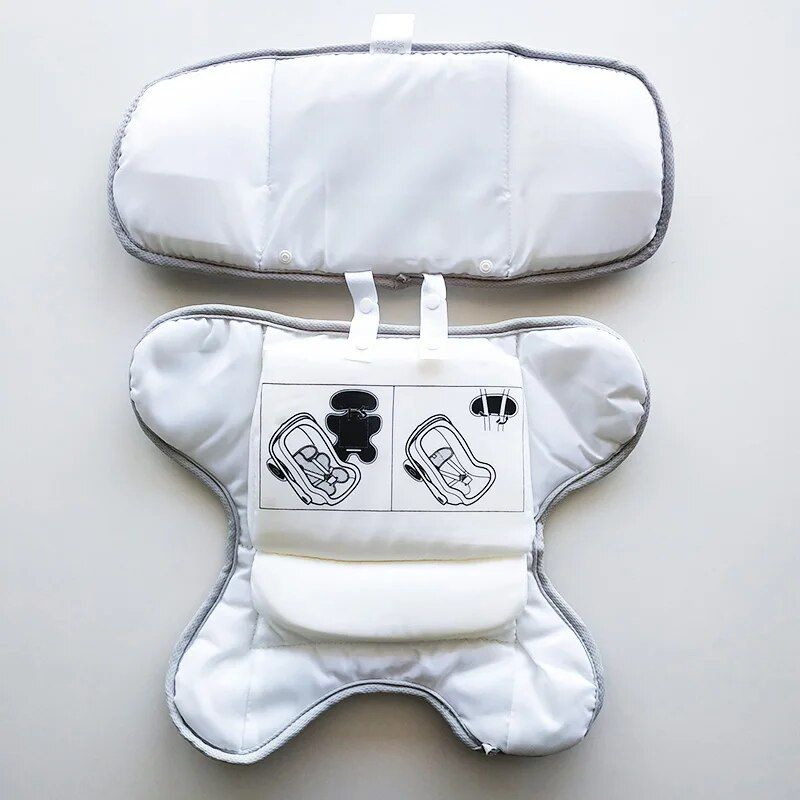 universal stroller cushion protector with storage bag, mat and rain cover, view 7 - MRSLM